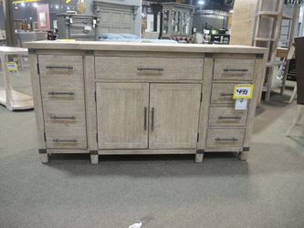 Aspen Home Foundry Rustic Whitewash Sideboard Dresser with Cabinet & Drawers