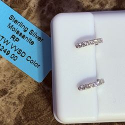 Sterling Silver Moissanite Earrings
