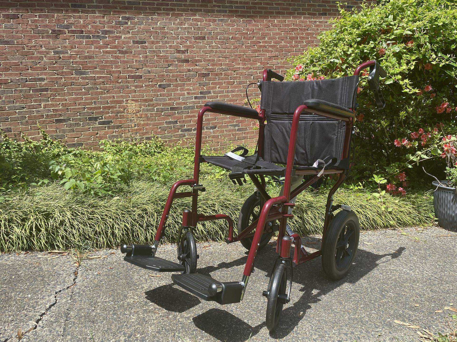 Midline Burgundy Transport Chair