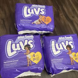 $6.50 Each Bag Luvs size 4 & 5