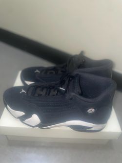 Air Jordan 14  Retro Black and white