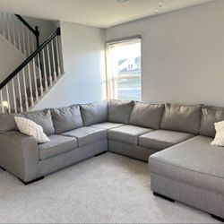 Light Gray U-shape Sectional 