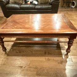 Wood Coffee Table + 2 End Tables 