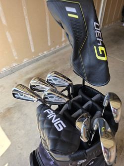 Golf Set Titleist and Ping with bag and gear only used 4 times