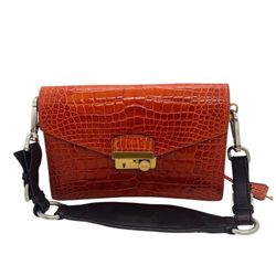 Prada Coccodrillo Sound Handbag Made in Italy Lady's Bag