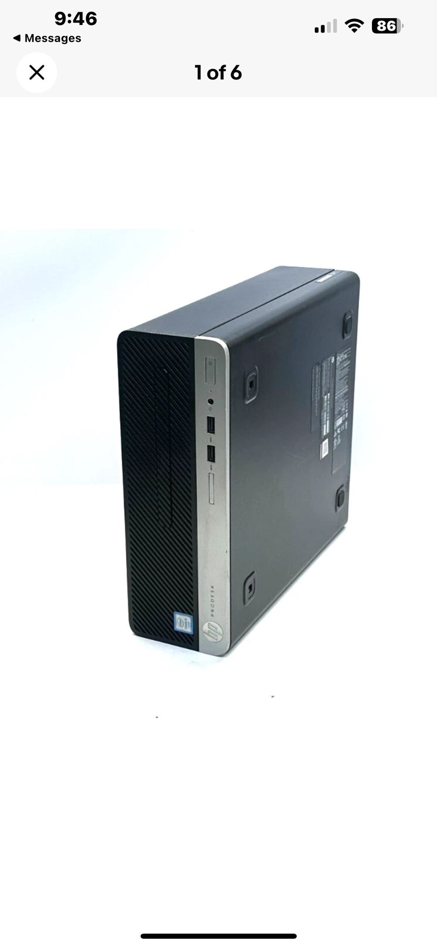HP ProDesk 400 G4 SFF Desktop Core i5 (6th Gen) 3.2 GHz, 8 GB, SSD 250, Win 11