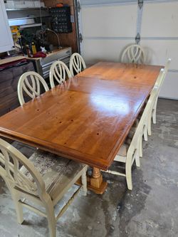 Beautiful Large Traditional Wood Dining Set