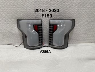 2018 to 2020 Ford F-150 Sequential Turn Signal Animated WHITE LED Bar Tail Lights