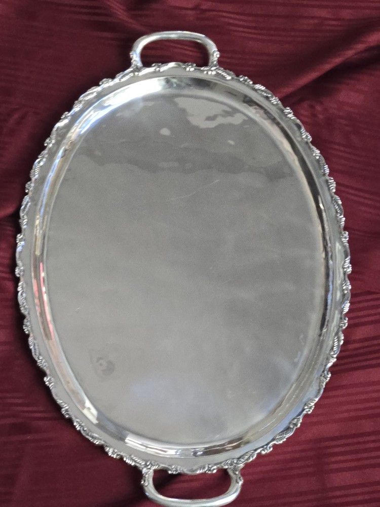 Sterling Silver Platter. Huge. .925. Coin. Bullion