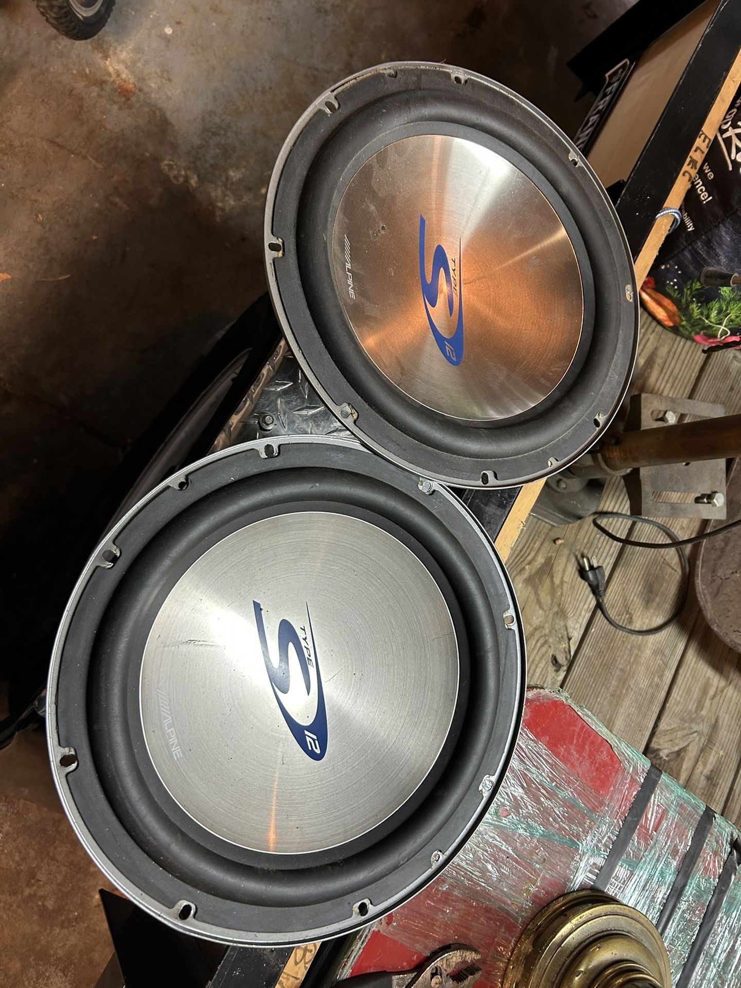 Pair Alpine Aluminum 12” Subwoofers