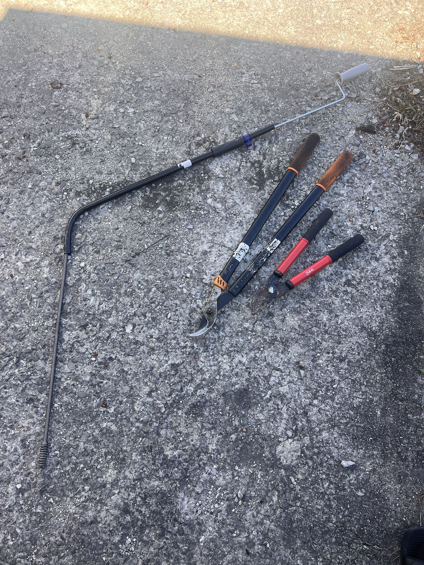 Auger And Wire Cutters Together