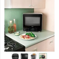 Space Saver Whirlpool Countertop Microwave Oven with 750 Watts Cooking Power, 10 Power Levels, Add 30 Seconds Option,