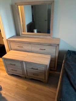 Dresser Mirror 2 Night Stand tables pickup by Wednesday!