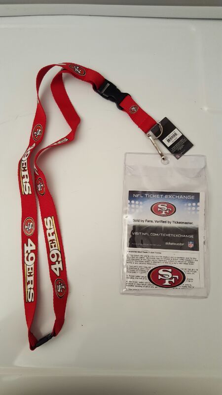 49ers Lanyard w/ ticket holder. Brand new. Never used.