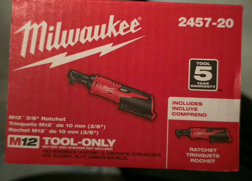 Royobi BlueTooth speaker, Milwaukee M12" 3"8 Rachet, Royobi USB LITHIUM 3-Port Charger & Power Source