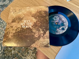 Man on the Moon CBS News Walter Cronkite Vinyl 7"