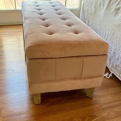 Pink Ottoman With Storage 
