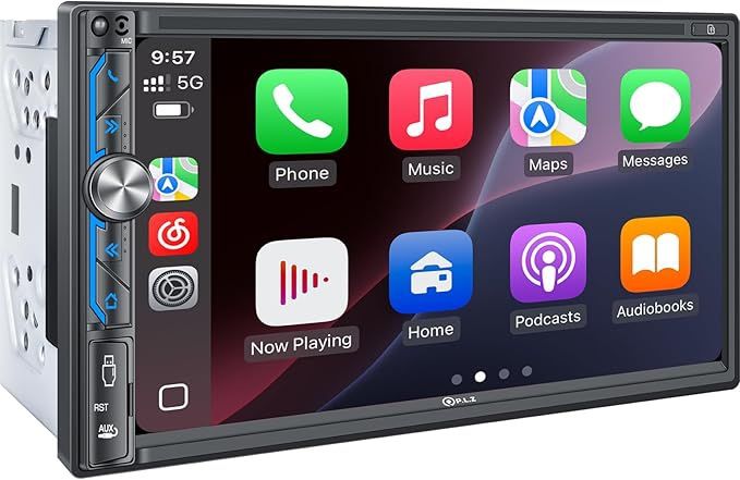 PLZ 6.95" Touchscreen Wireless Car Stereo with Apple CarPlay & Android Auto 
