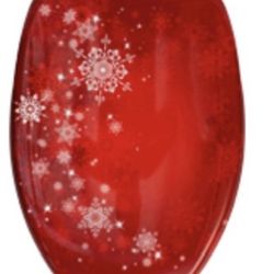 Red toilet seat with slow closing, Christmas toilet seat, silent closing, easy to install