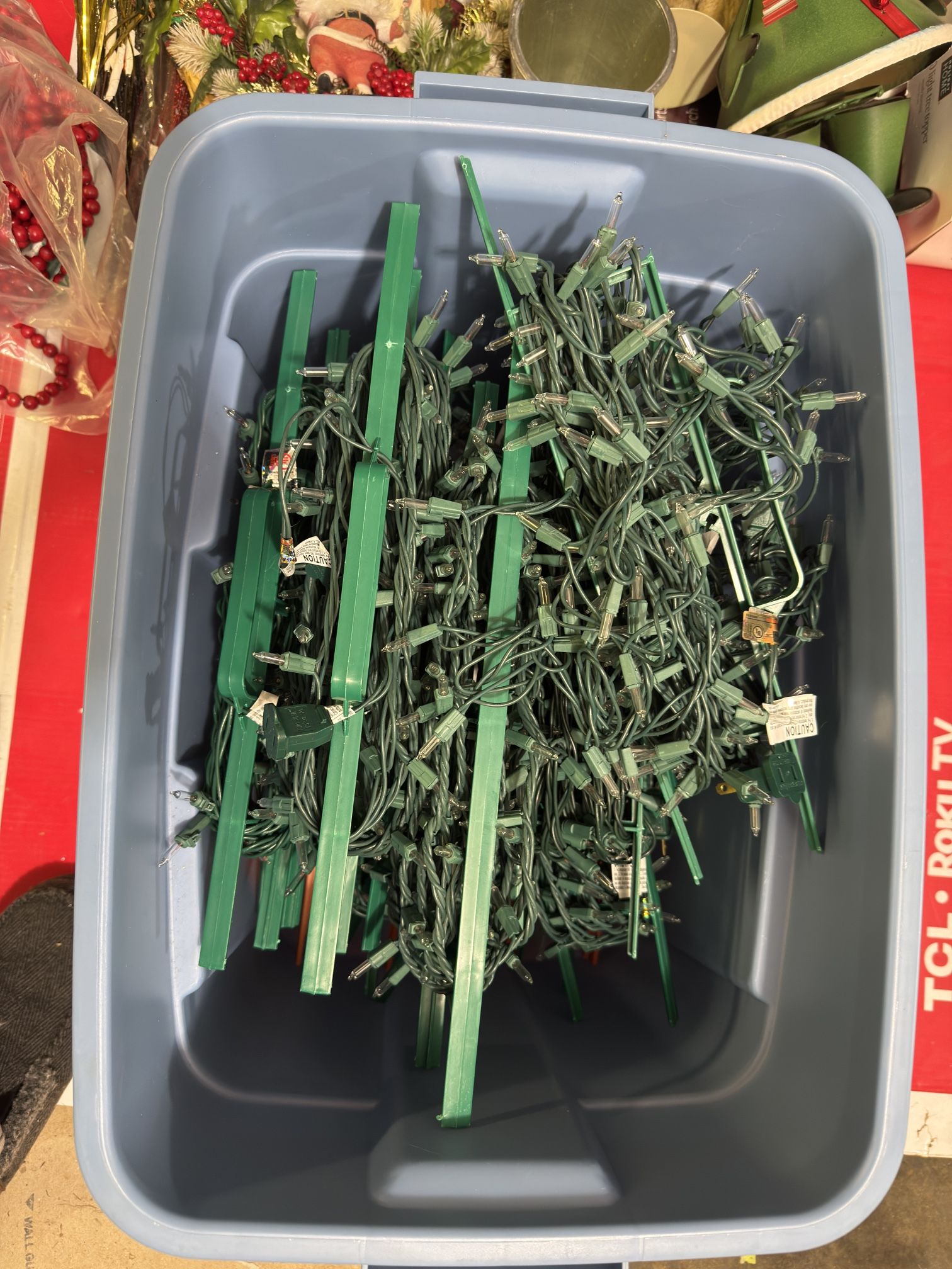 Box Full Of Christmas Lights