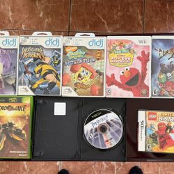 Video Game Lot Wii Xbox Nintendo DS LeapFrog 10+ Games