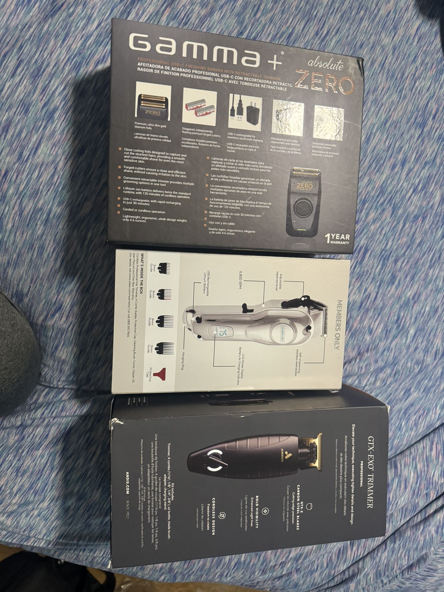 Andis Gtx Exo Cordless Trimmer / Hair Clipper / Gamma Sheve