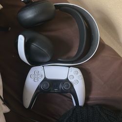 Pulse Elite Headset And Ps5 Controller 