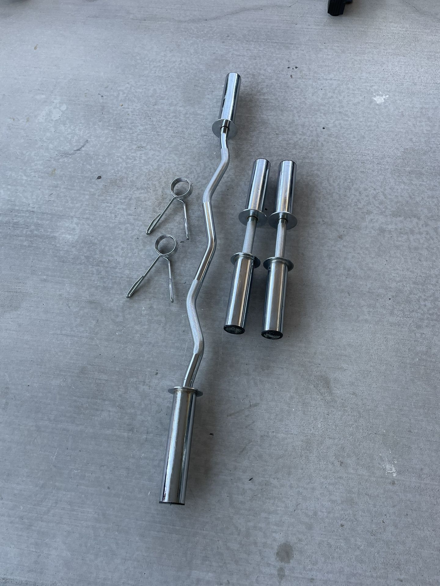 Olympic Curl Bar and Dumbbell Handles