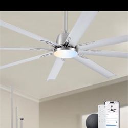 72 Inch Industrial Smart Celing Fan with Light and Remote Control