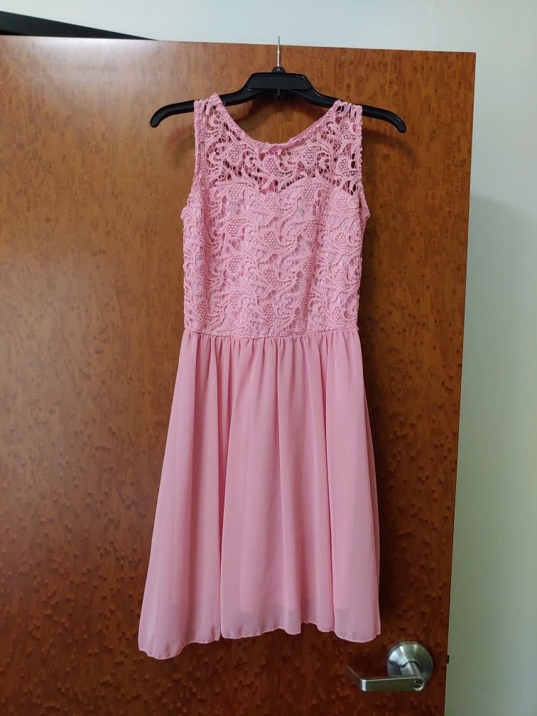 Pink Dress Like New  & Yellow Sweatshirt