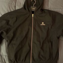 NWT Black Amiri MA Logo Hooded Jacket