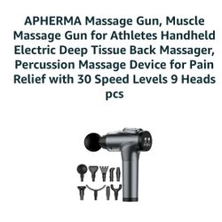 APHERMA Massage Gun, Muscle Massage Gun for Athletes Handheld Electric Deep Tissue Back Massager, Percussion Massage Device for Pain Relief with 30 Sp