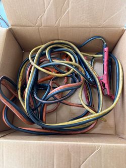 Jumping cables and wrench
