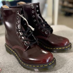 Dr Martens Vegan 1460 Cherry Red Boots Women's Size 9 US