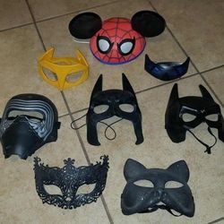X8 KITTY CAT DC BATMAN STARWARS STAR WARS KYLO REN SITH LORD HELMET HALLOWEEN COSTUME FACE MASKS