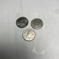 Lot Of (3) Three Canadian 10 Cent Coins