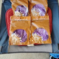 African Satin Line Bonnet Caps