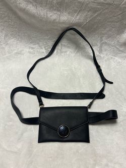 Women’s Aldo black fanny pack waist bag shoulder bag purse crossbody bag clutch