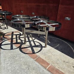 Metal Table With 4 Circle Tops 