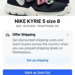 Nike Kyrie 5 Size 8 