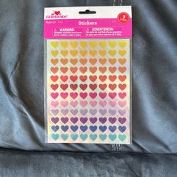 New Hobby Lobby Way To Celebrate! I Sheet Shiny Heart Stickers 96 Count