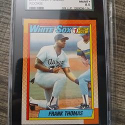1990 Topps #414 Frank Thomas Rookie Card, graded SGC 92 NM/MT+ 8.5. 