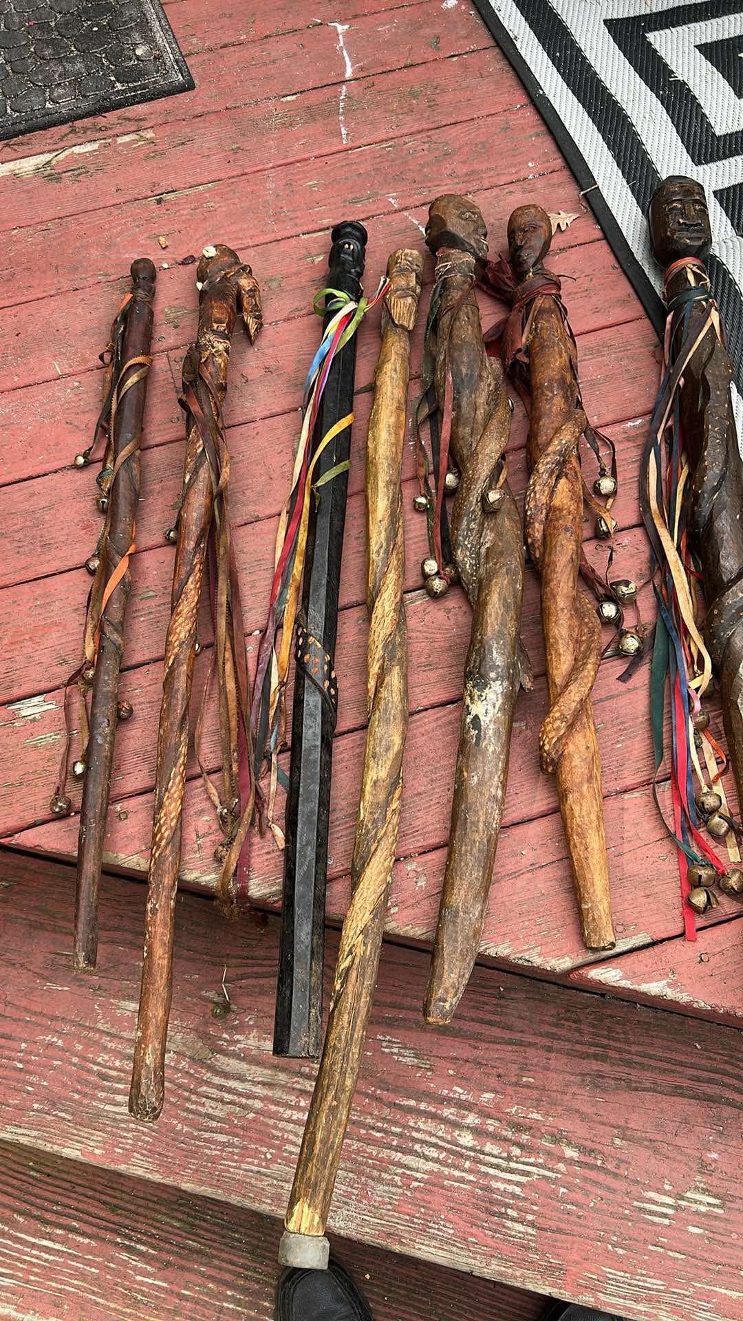 Antique Shaman Staffs