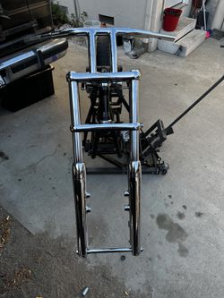 Wide glide front end for Harley