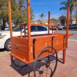 Wood Wagon With Storage 