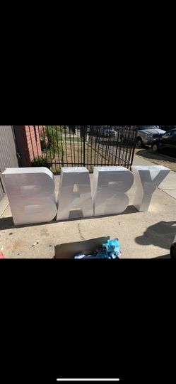 BABY table /letters
