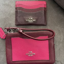 Coach Wristlet And Card Holder