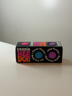 3-pack squishy stress toys in pink, blue, and purple.
