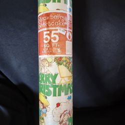 Strawberry Shortcake Vintage Wrapping Paper 55 Sq Ft New In Wrapping 