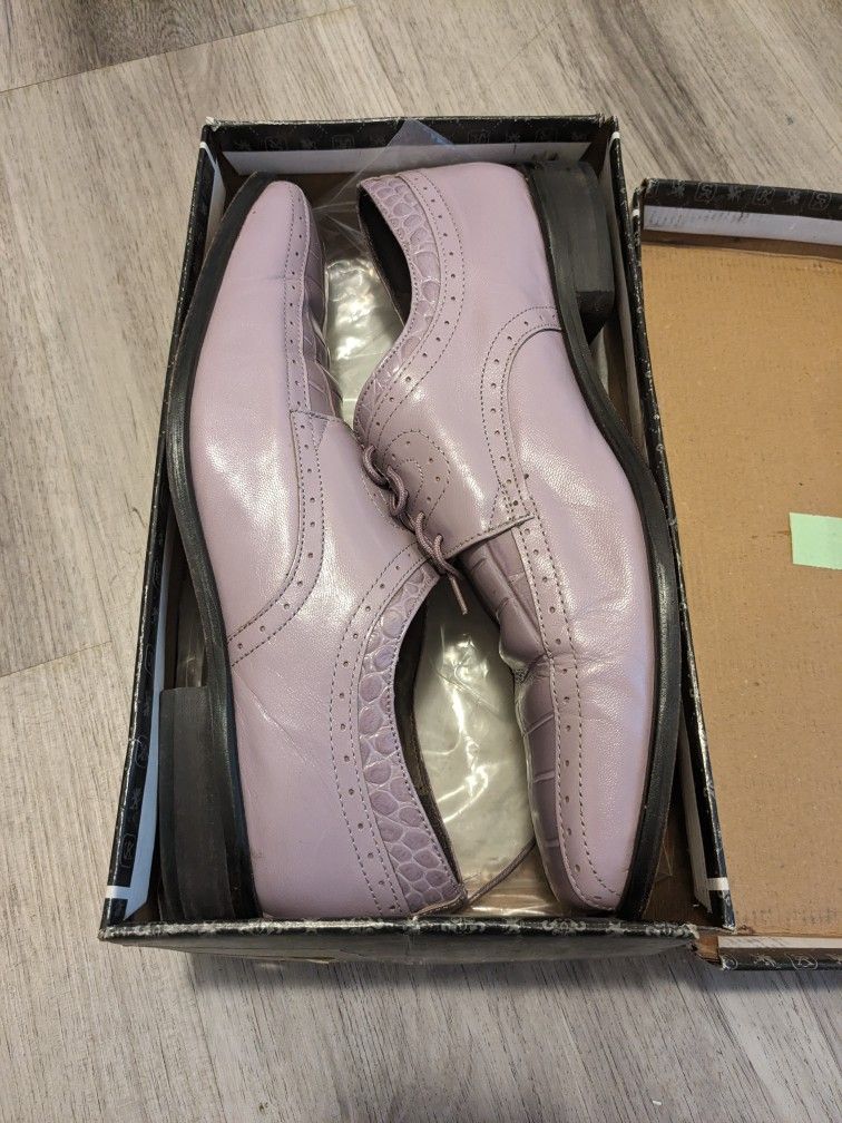 Original SA Stacey Adams Purple Dress Shoes Men's